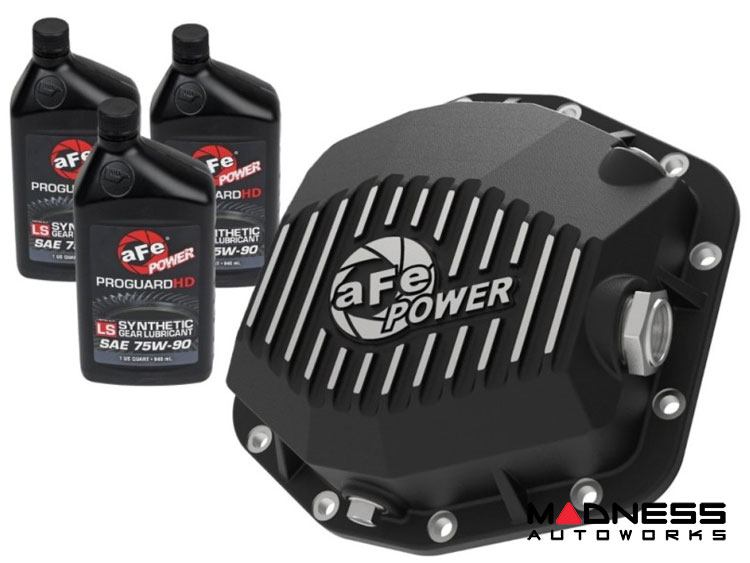 Ford Bronco Rear Differential Cover - Black w/ Machined Fins - aFe - Oil Included 